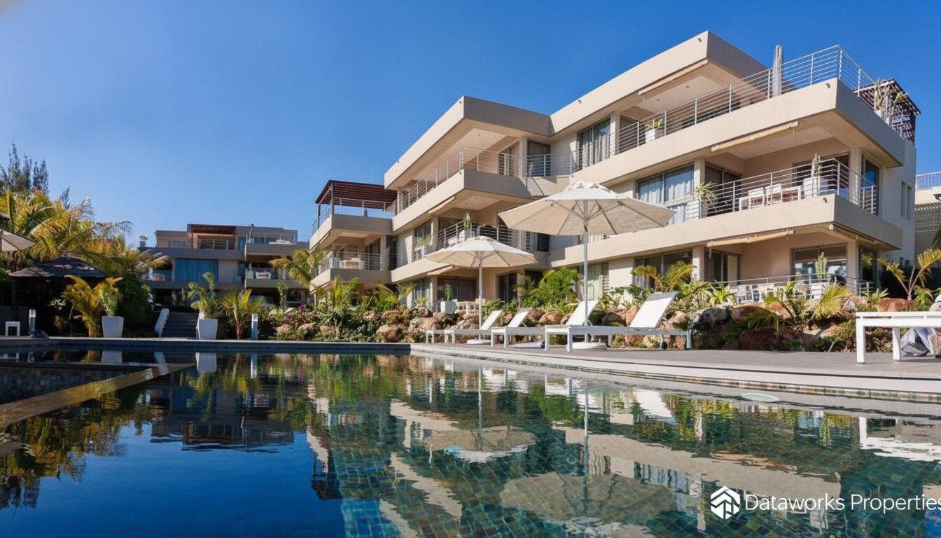 Appartement de luxe 4 chambres en bord de mer à louer dans la résidence en front de mer, Pointe aux Biches